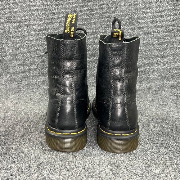 Dr. Martens 1460 Pascal Boots Women's Size 9 Black Virgin Leather Lace Up Combat - Picture 6 of 14